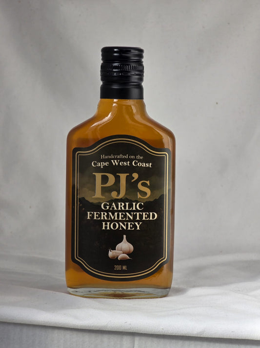 PJ's Garlic Fermented Honey 200ml | Handcrafted Gourmet Honey