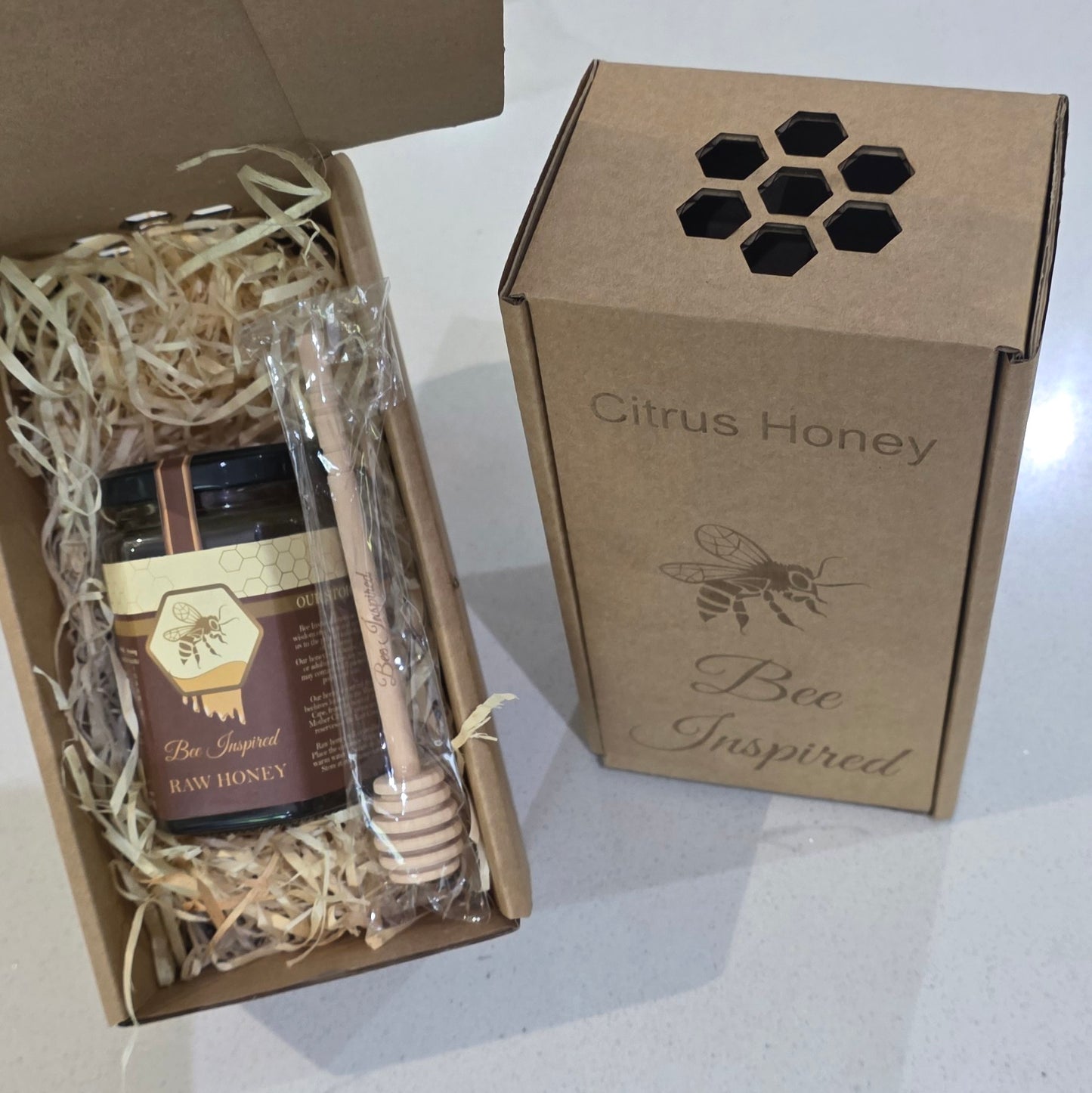 Citrus honey & dipper gift box