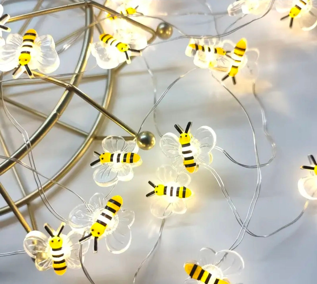 LED Bee fairy lights 2 meters