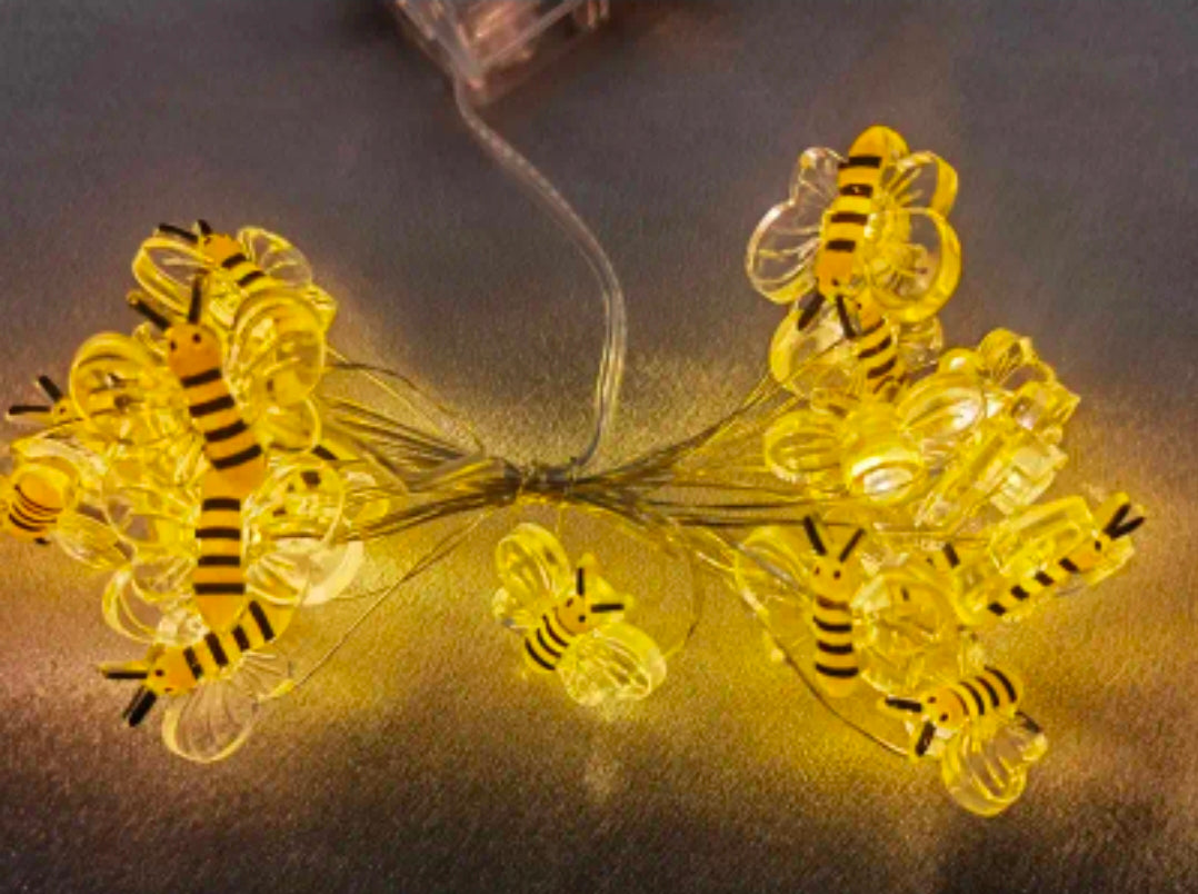 LED Bee fairy lights 2 meters