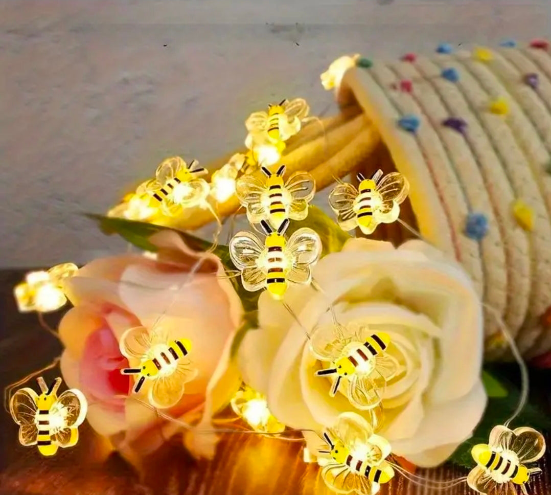 LED Bee fairy lights 2 meters