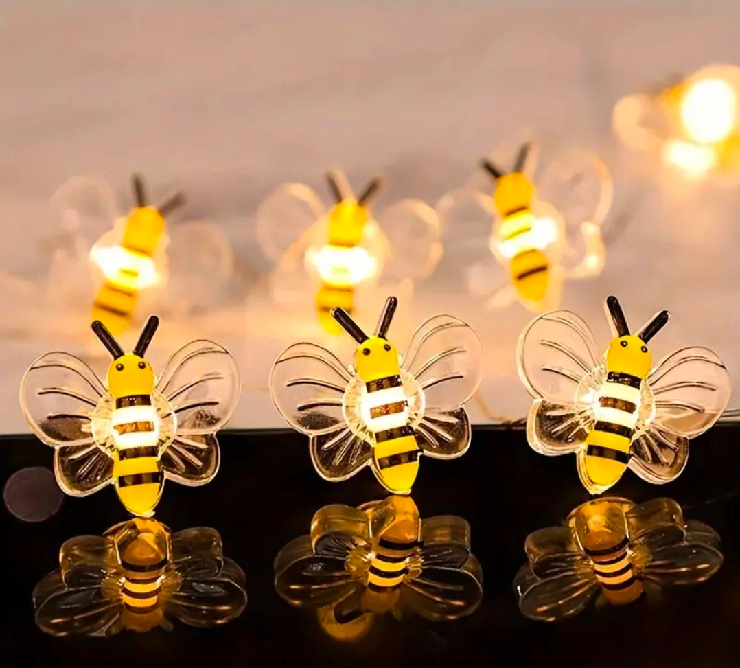 LED Bee fairy lights 2 meters